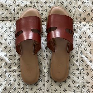 Loft slide brown sandals